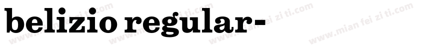 belizio regular字体转换